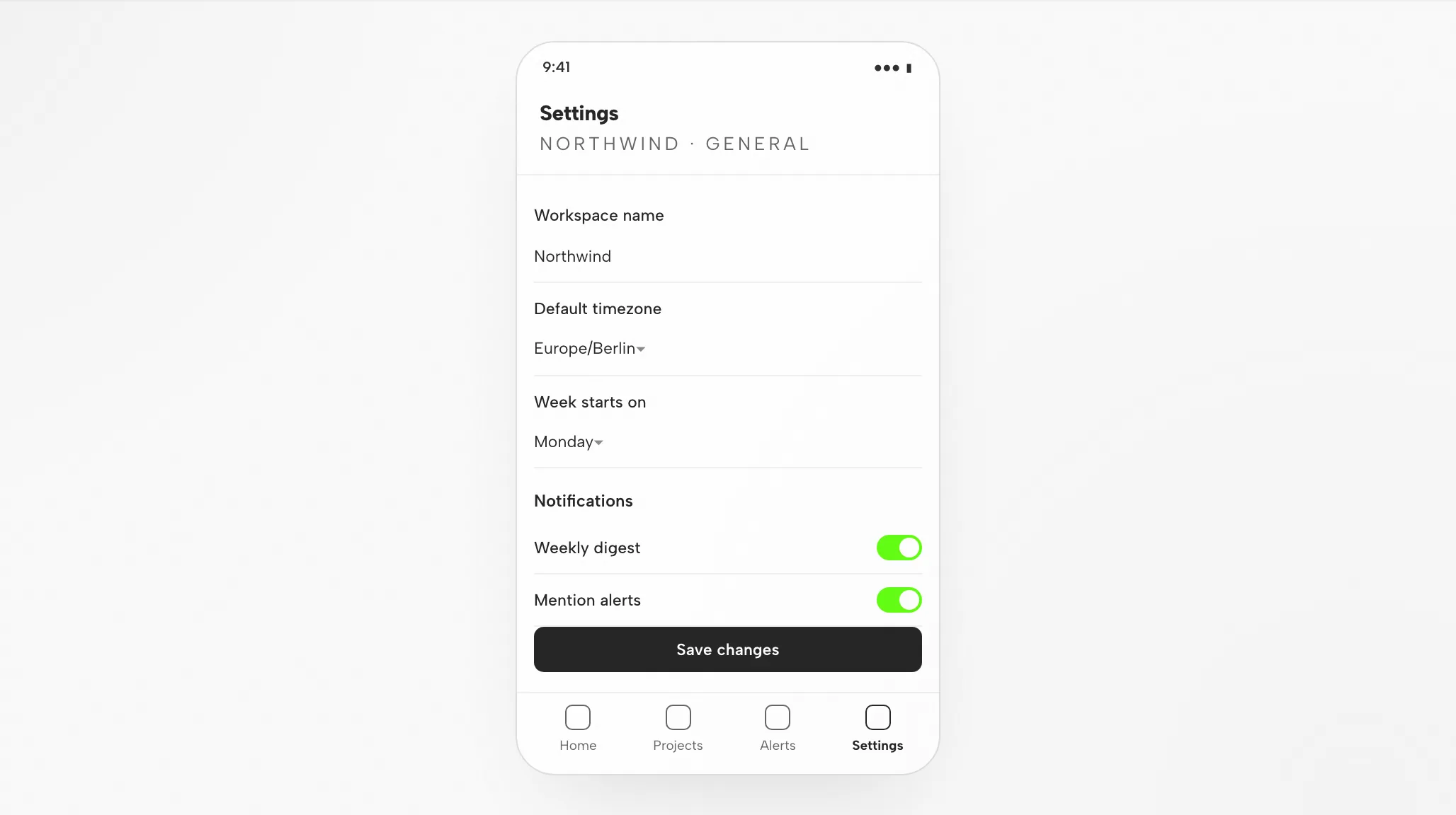Claude Code Artifact: The Settings Screen at 1440px and 390px — Mobile