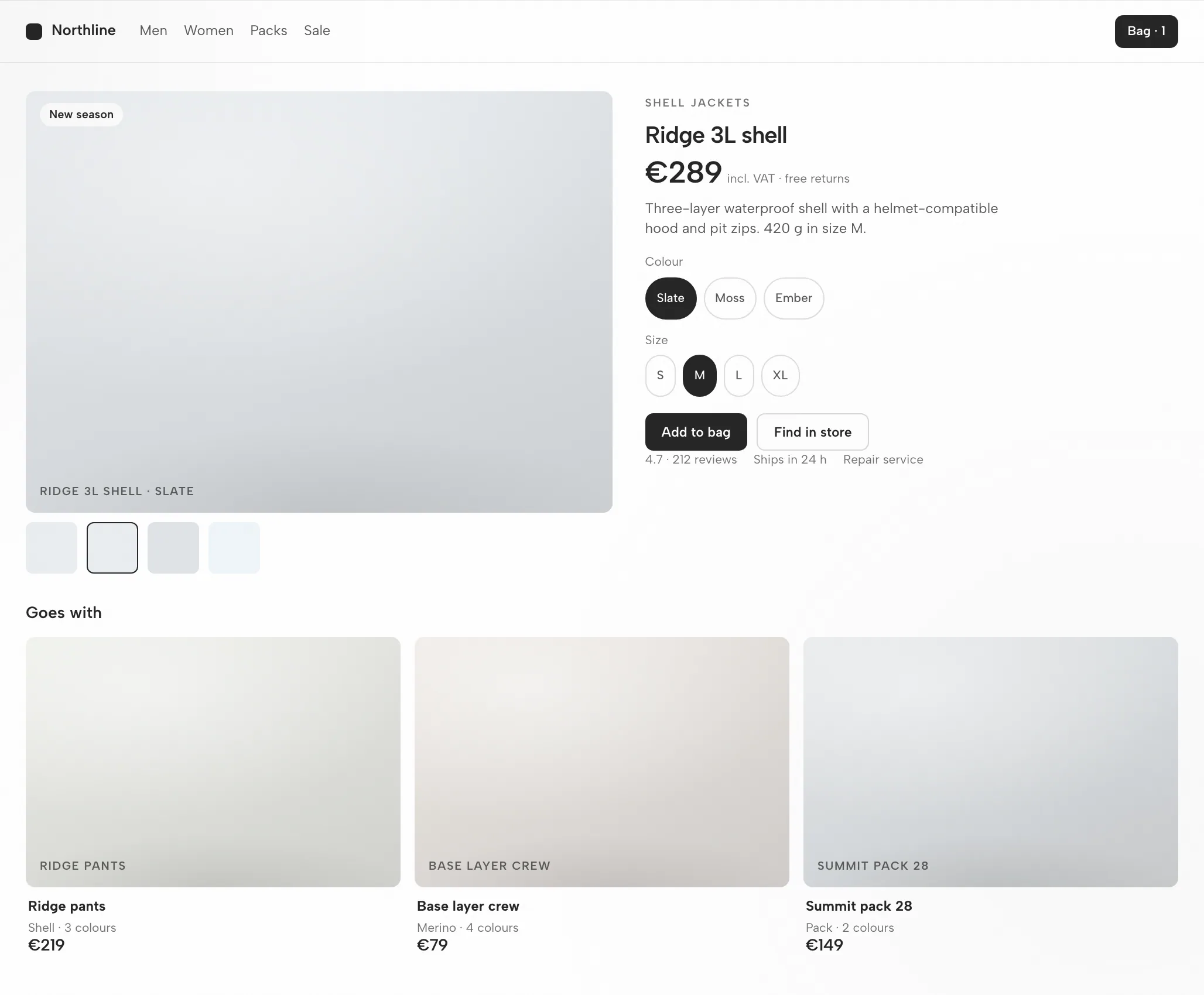 Kilo Artifact: The Product Page at 1440px and 390px — Desktop