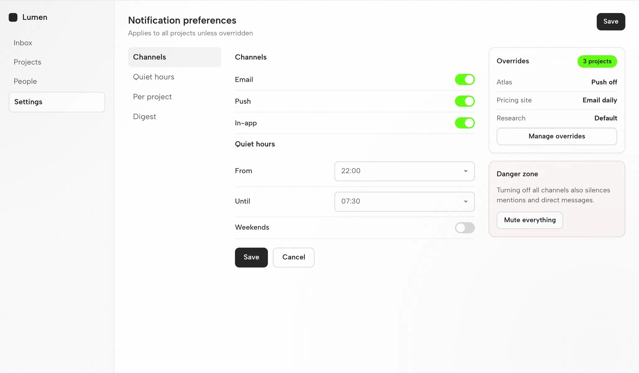 Kimi Artifact: The Notification Settings Screen at 1440px and 390px — Desktop