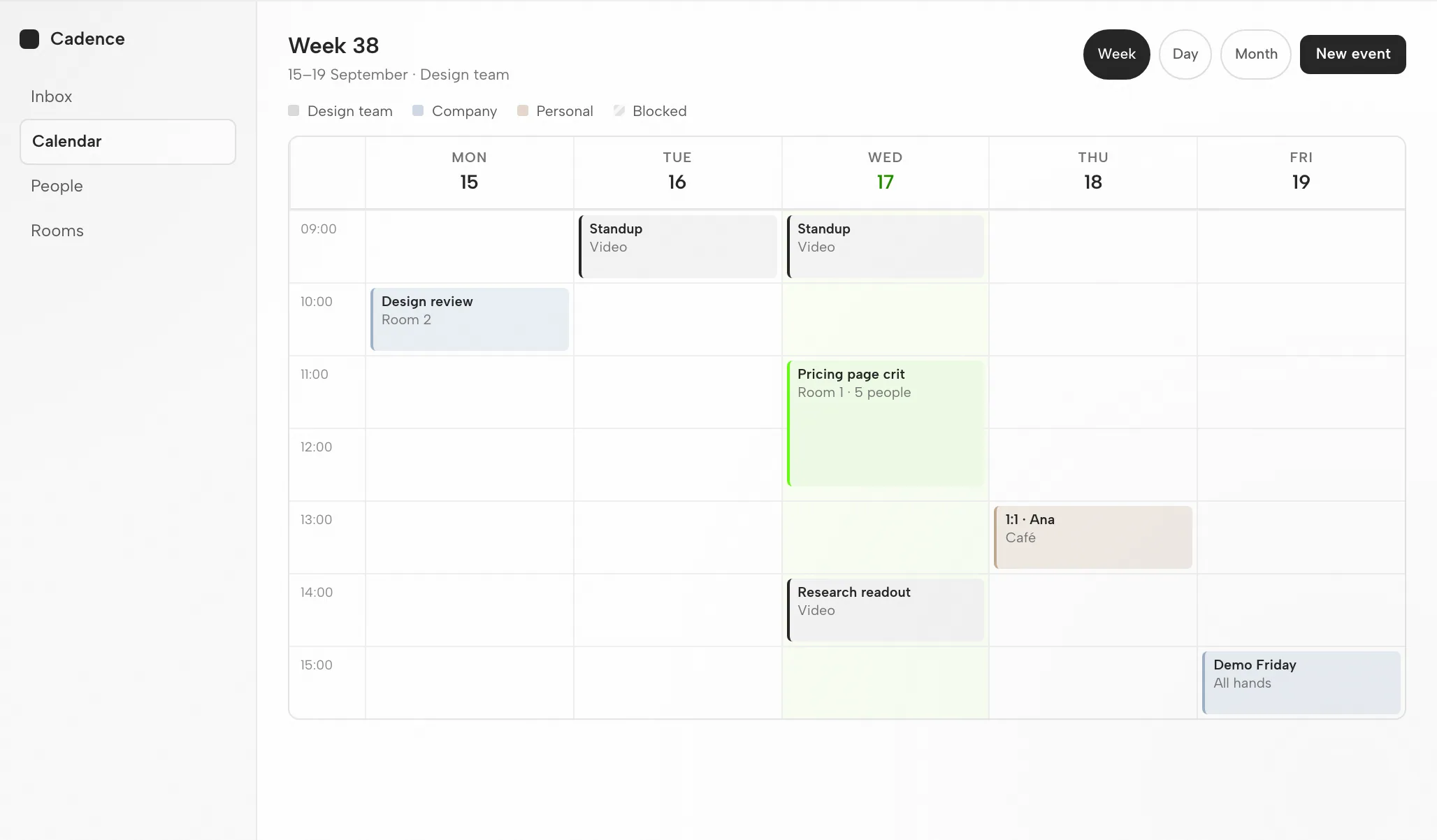 Qwen Artifact: The Team Calendar at 1440px and 390px — Desktop