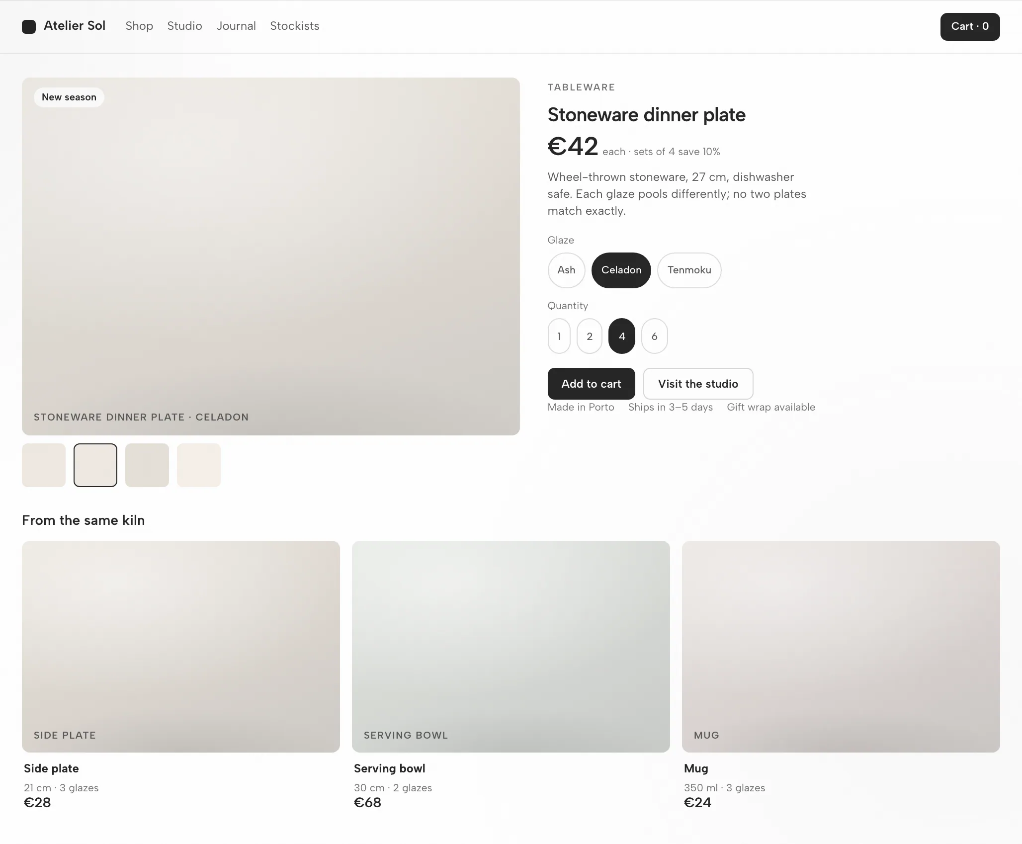 Mistral Vibe Artifact: The Storefront Page at 1440px and 390px — Desktop